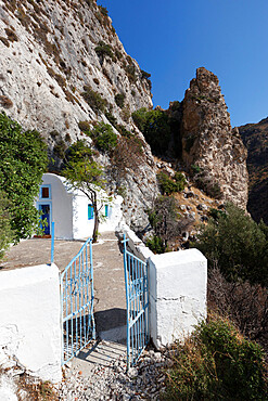 Chapel below Cave of Pythagoras, Mount Kerketeas, near Kambos, Samos, Aegean Islands, Greece