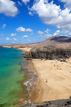 Playa del Papagayo, near Playa Blanca, Lanzarote, Canary Islands, Spain