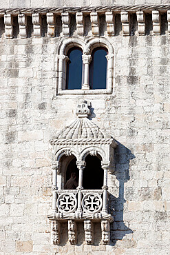 Balcony of Torre de Belem, UNESCO World Heritage Site, Belem, Lisbon, Portugal, Europe