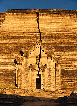 Exterior of Mingun Paya, Mingun, Mandalay Region, Myanmar (Burma), Asia