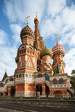 Exterior of St. Basil's Cathedral, Red Square, UNESCO World Heritage Site, Moscow, Moscow Oblast, Russia, Europe