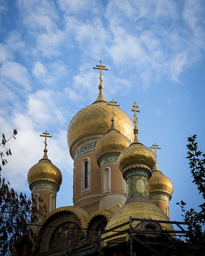 Orthodox Church domes and steeples, Bucharest, Romania, Europe