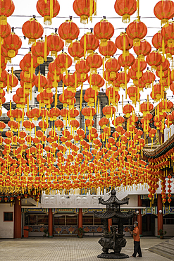 Chinese lanterns, Thean Hou Temple, Kuala Lumpur, Malaysia, Southeast Asia, Asia