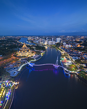 Sarawak River, Kuching, Sarawak, Borneo, Malaysia, Southeast Asia, Asia