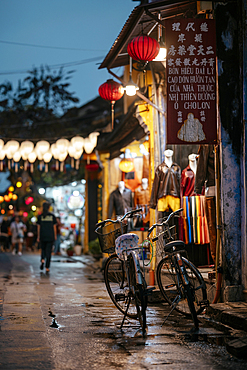 Street scene at dusk, Hoi An, Quảng Nam Province, Vietnam