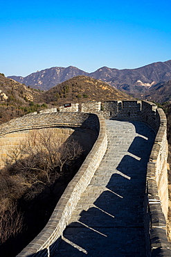 The Badaling section of the Great Wall of China in winter, UNESCO World Heritage Site, Badaling, China, Asia