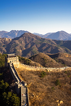 The Badaling section of the Great Wall of China in winter, UNESCO World Heritage Site, Badaling, China, Asia