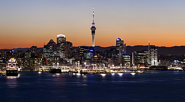 View of city and harbor, Auckland, New Zealand