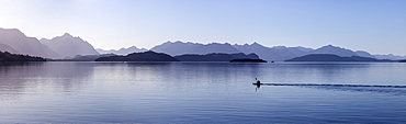 View of lake and mountains, San Carlos de Bariloche, Argentina 