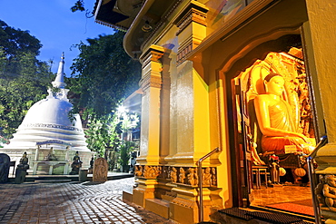 Budda statue in Gangaramaya Temple, Colombo, Sri Lanka