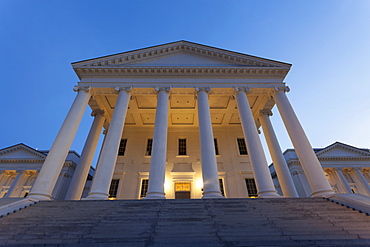 Facade of State Capitol Building, Richmond, Virginia