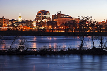 New Jersey, Trenton, Cityscape at night, Trenton, New Jersey, USA