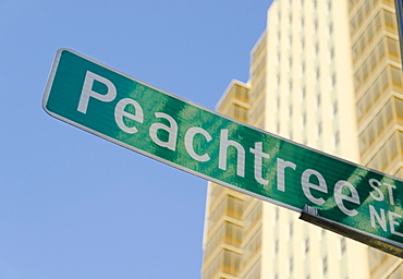 USA, Georgia, Atlanta, Low angle view of Peachtree Center