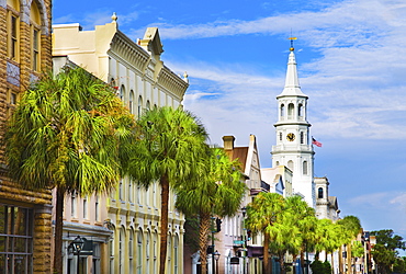 USA, South Carolina, Charleston, Church Street, St. Philip's Church