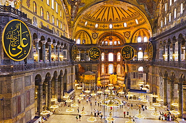 Turkey, Istanbul, Haghia Sophia Mosque interior