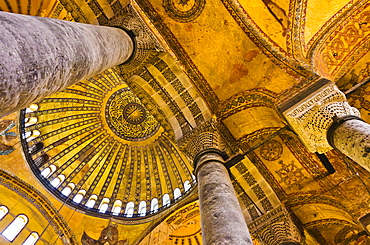 Turkey, Istanbul, Haghia Sophia Mosque interior