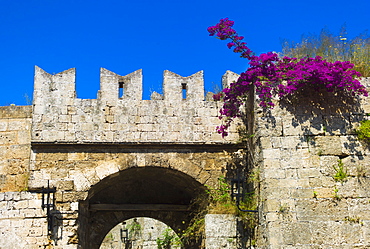 Greece, Rhodes, Medieval fortified wall