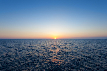 Aegean Sea horizon at sunset