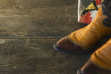 Close-up of cowboy shoes