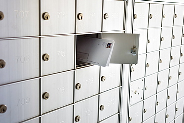 USA, New Jersey, Jersey City, Letters in mailbox