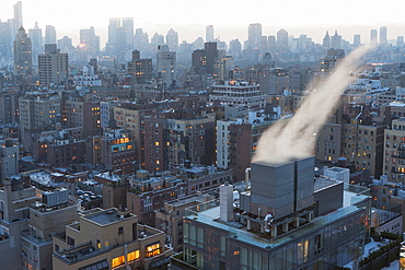 Aerial view of buildings, USA, New York State, New York City