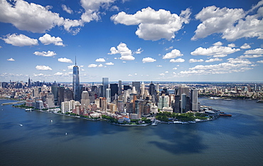 Aerial view of downtown, New York City, New York