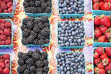 Close-up of fruits on market stall