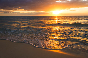 Sun setting over sea, Jamaica