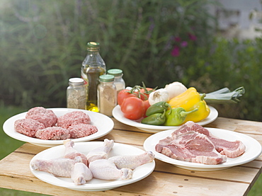 Food ready for the barbeque