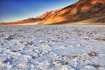 USA, California, Death Valley, barren badwater basin salt flats, USA, California, Death Valley