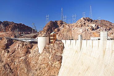 USA, Nevada, Boulder City, part of Hoover dam, USA, Nevada, Boulder City