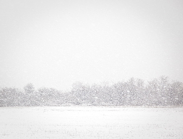 USA, New York State, Rockaway Beach, snowstorm