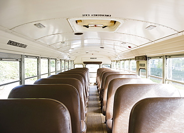 Interior of school bus