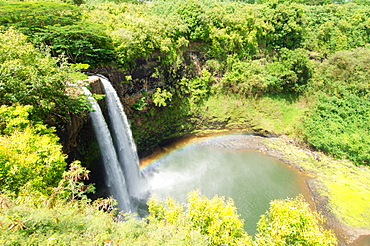 Wailua Falls, Landscape with waterfall, USA, Hawaii, Kauai, Wailua Falls