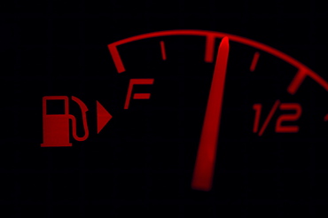 Gas gauge in a car