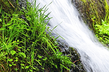 A scenic waterfall