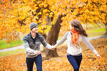 Couple in Central Park, USA, New York State, New York City