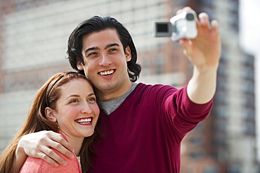 Couple taking self portrait