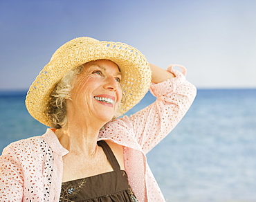 Happy woman at the beach