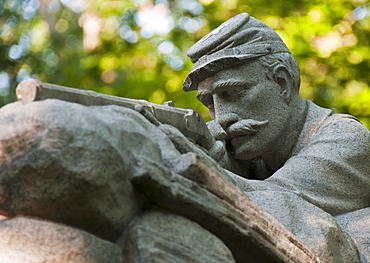 USA, Pennsylvania, Gettysburg, Statue of soldier