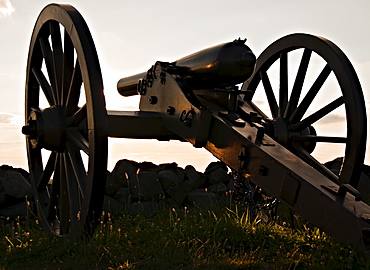 USA, Pennsylvania, Gettysburg, Cemetery Ridge, cannon