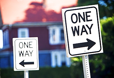 One Way street signs