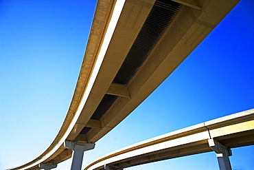 Low angle view of raised roadway