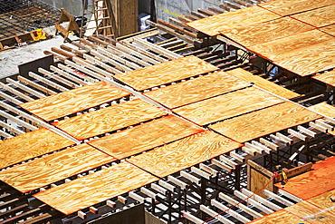 High angle view of construction site