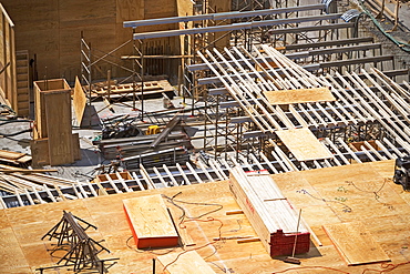 High angle view of construction site