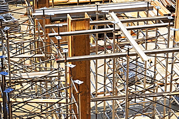 High angle view of construction site