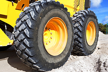 tires on heavy construction equipment