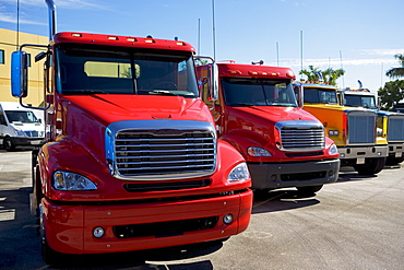 new trucks in a row