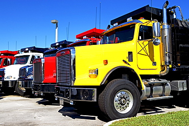 trucks in a row