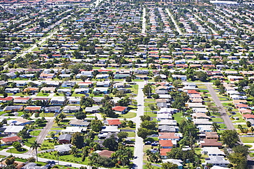 Aerial view of residential area, Florida, United States